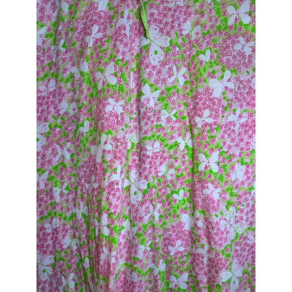 Lily Pulitzer Pink & Green Floral Dress Size Large - Picture 4 of 9